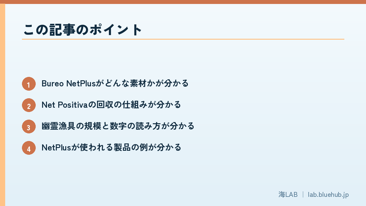 この記事のポイントを箇条書きでまとめた図版