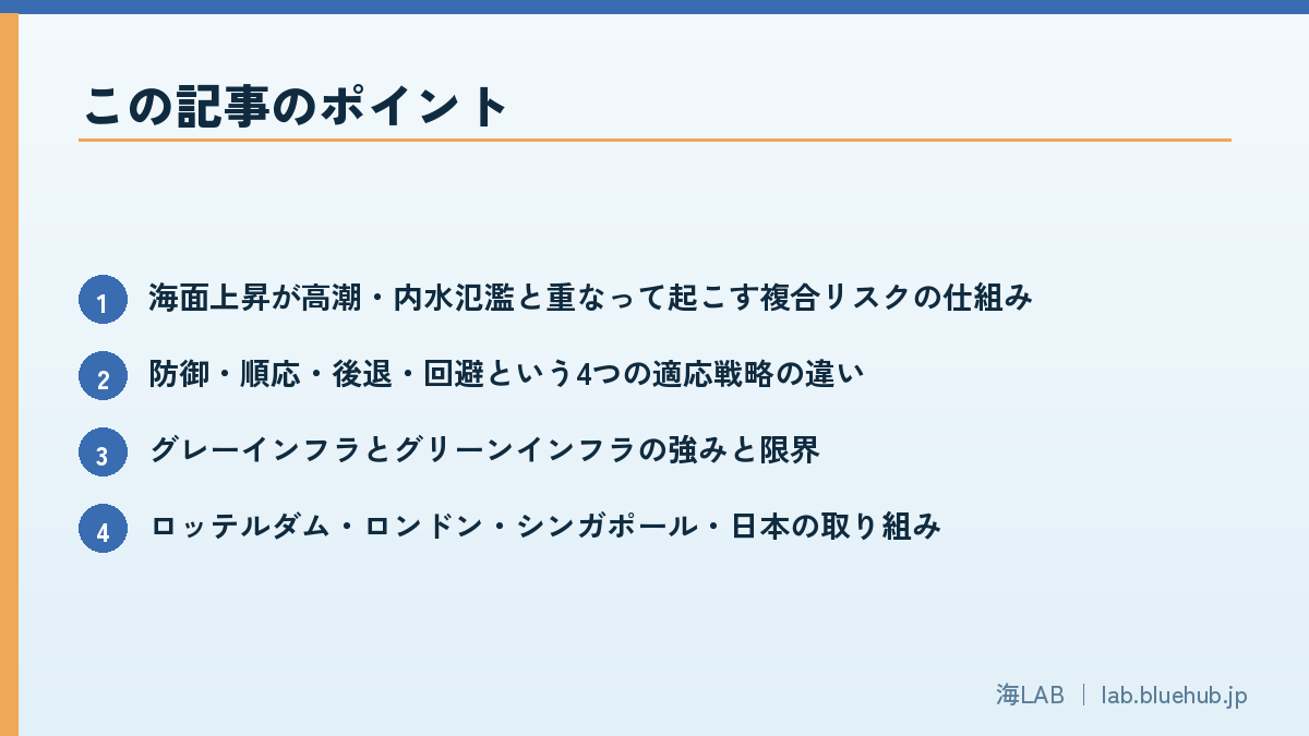 この記事のポイントを箇条書きでまとめた図版