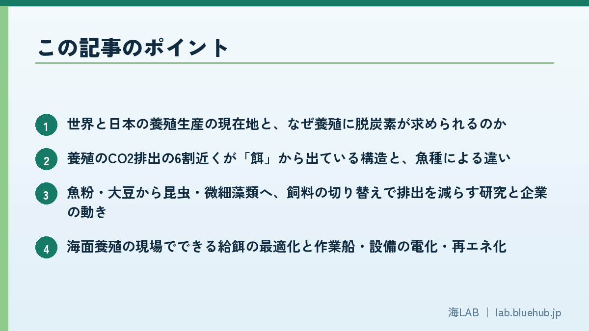 この記事のポイントを箇条書きでまとめた図版