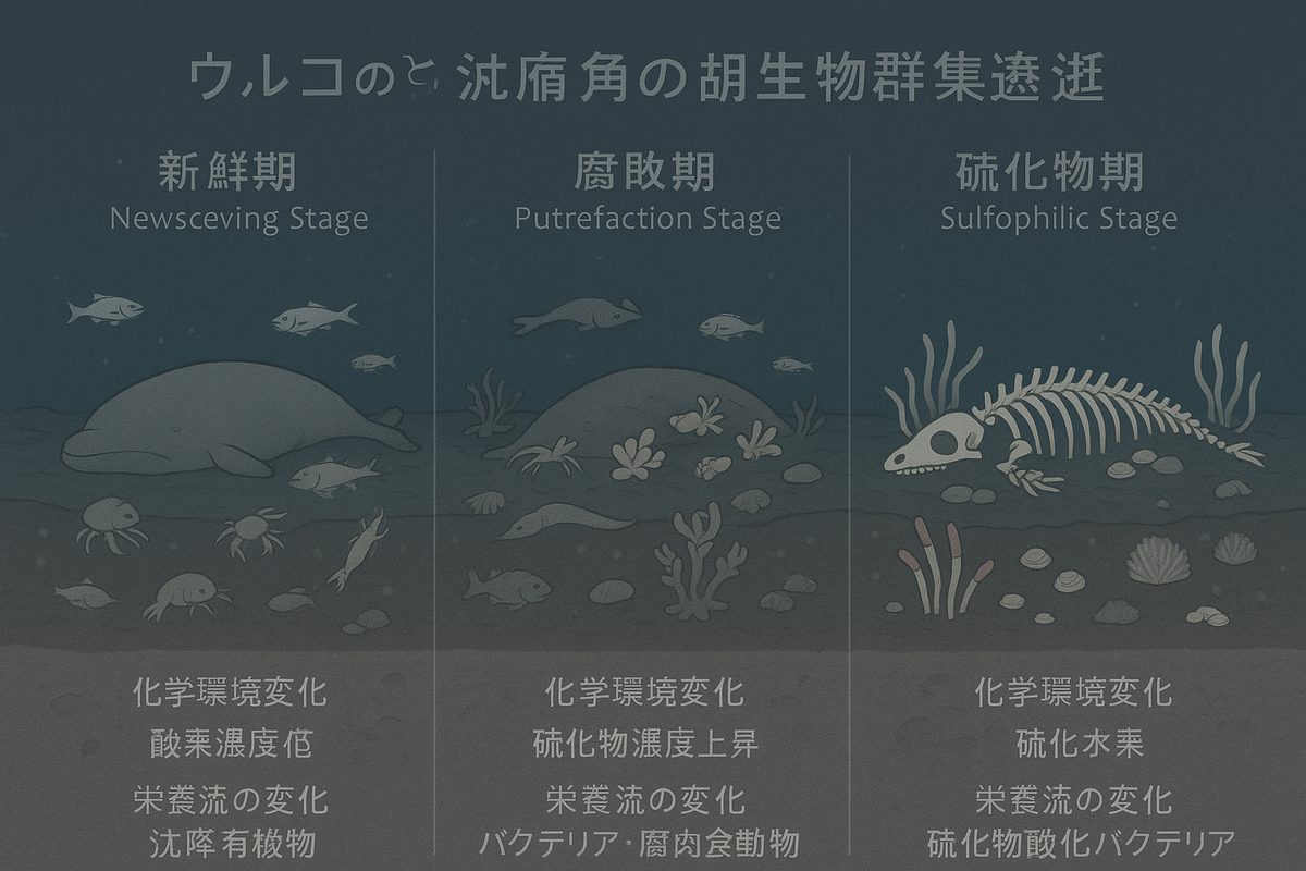 Succession of biological communities centered on a whale carcass: time-series changes through the mobile-scavenger, enrichment-opportunist, and sulfophilic stages