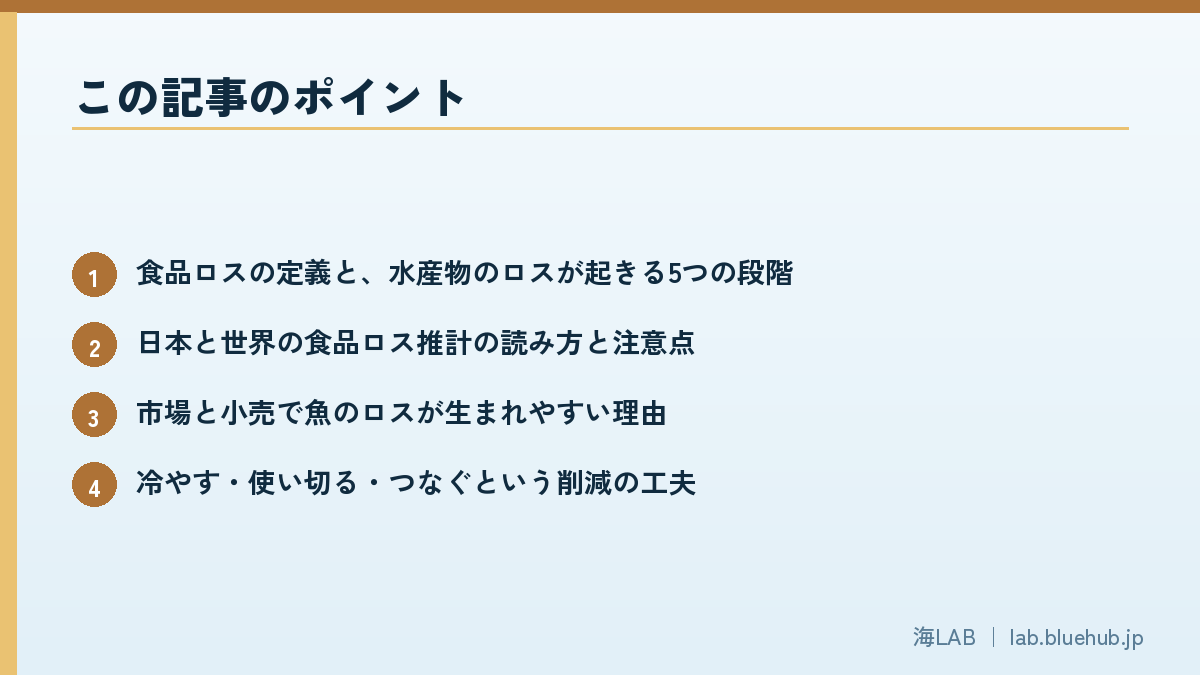 この記事のポイントを箇条書きでまとめた図版