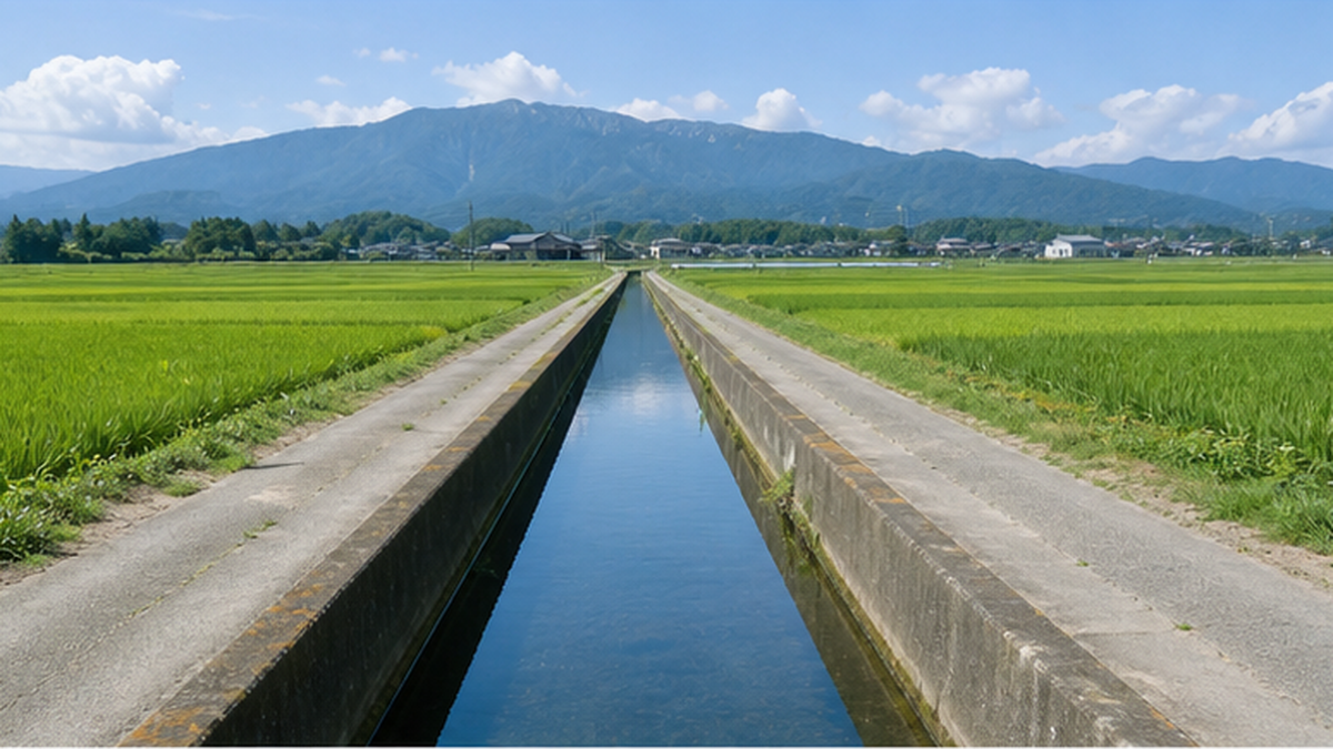 混凝土护岸水渠所呈现的青鳉栖息地丧失意象
