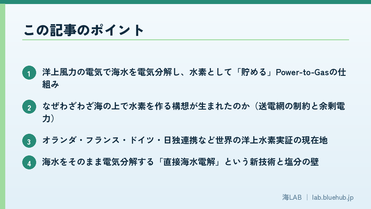 この記事のポイントを箇条書きでまとめた図版