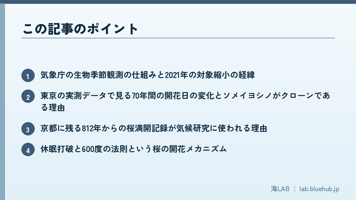 この記事のポイントを箇条書きでまとめた図版