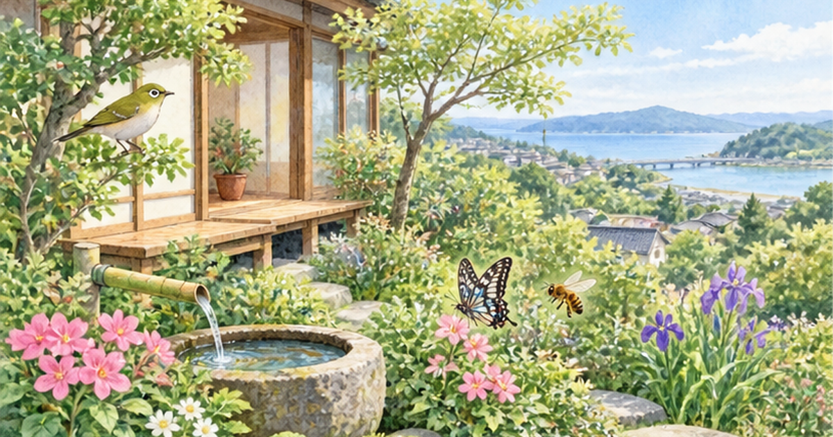 庭やベランダに生きものを呼ぶ方法｜在来植物と水場