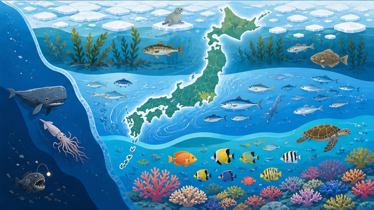 北海道の流氷の海から沖縄のサンゴ礁まで日本列島の海の多様な環境