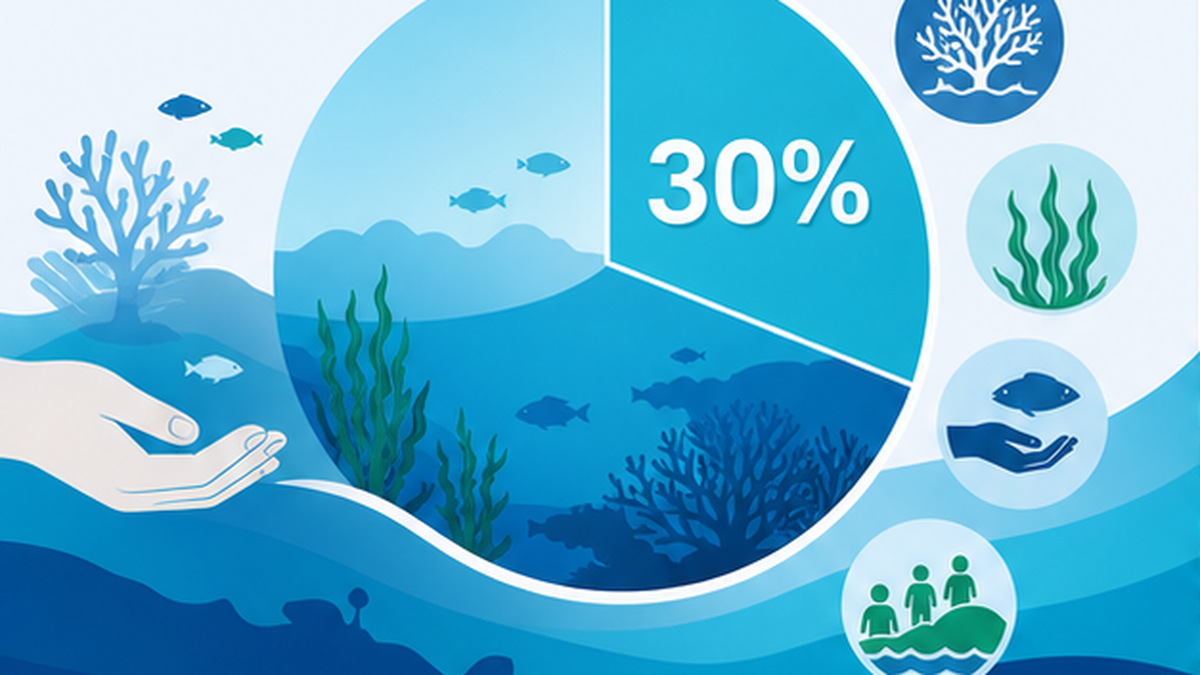2030年までに海の30%を守る30by30目標のイメージ