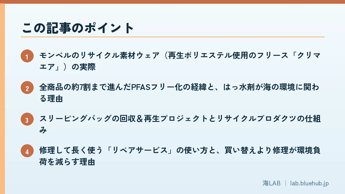 この記事のポイントを箇条書きでまとめた図版