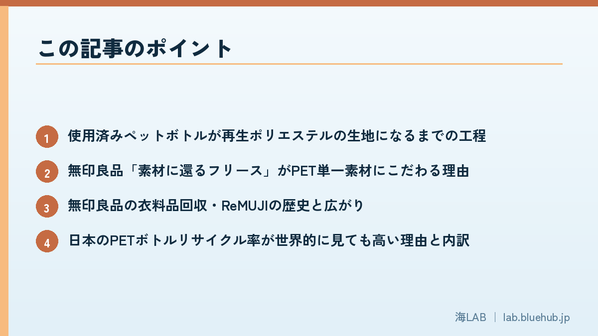 この記事のポイントを箇条書きでまとめた図版