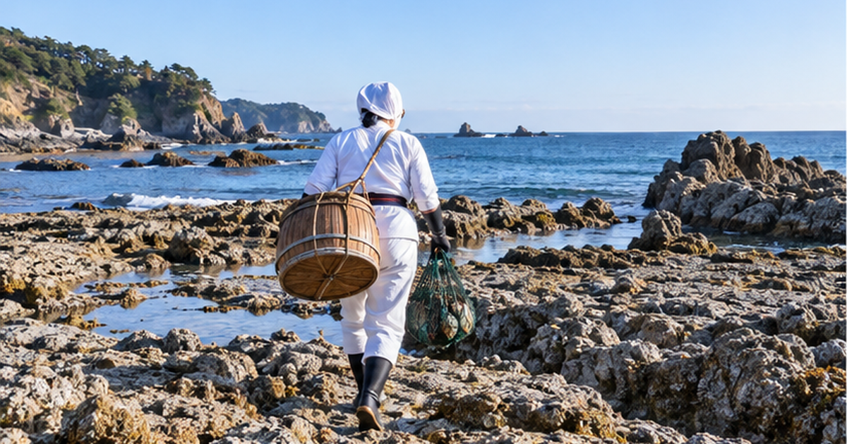 能登の里海再生｜隆起した海で進む海女漁と藻場の回復