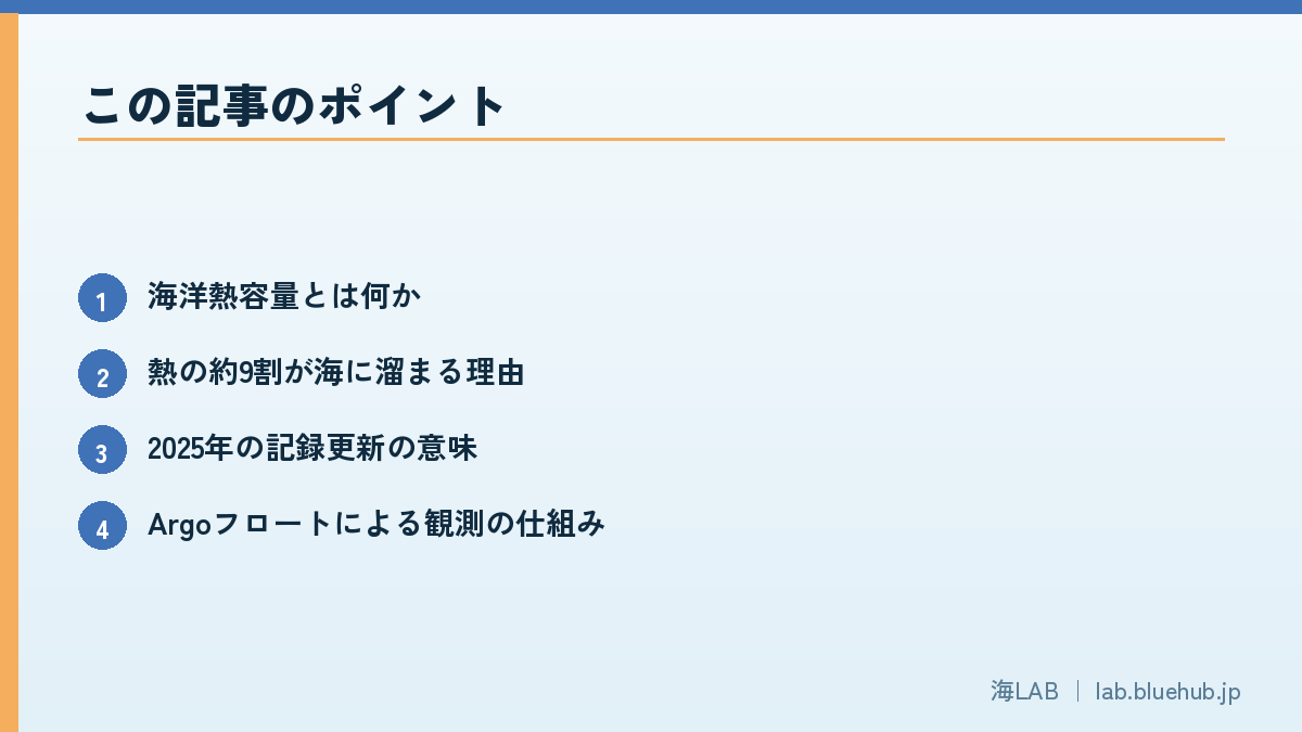 この記事のポイントを箇条書きでまとめた図版