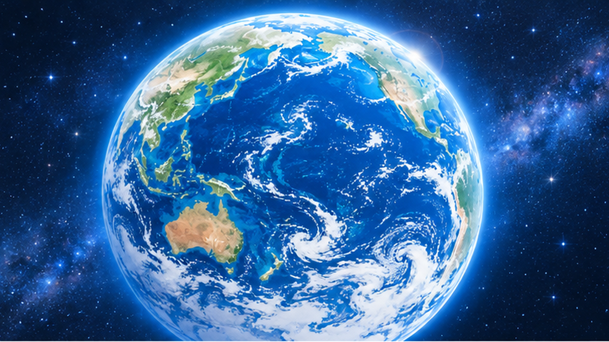 ひとつにつながる世界の海を宇宙から見た模式図