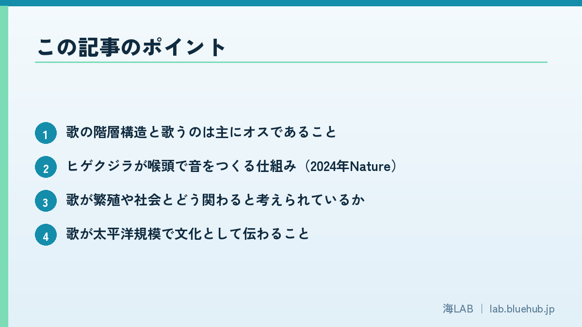 この記事のポイントを箇条書きでまとめた図版