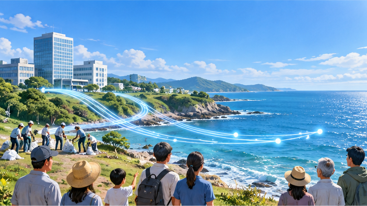 売上の一部が草の根の海洋保全団体へ流れる仕組みの図
