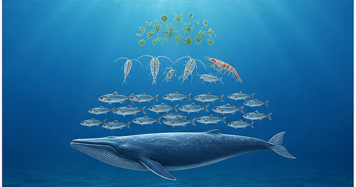 海の食物連鎖はなぜピラミッド型？プランクトンからクジラまでの科学