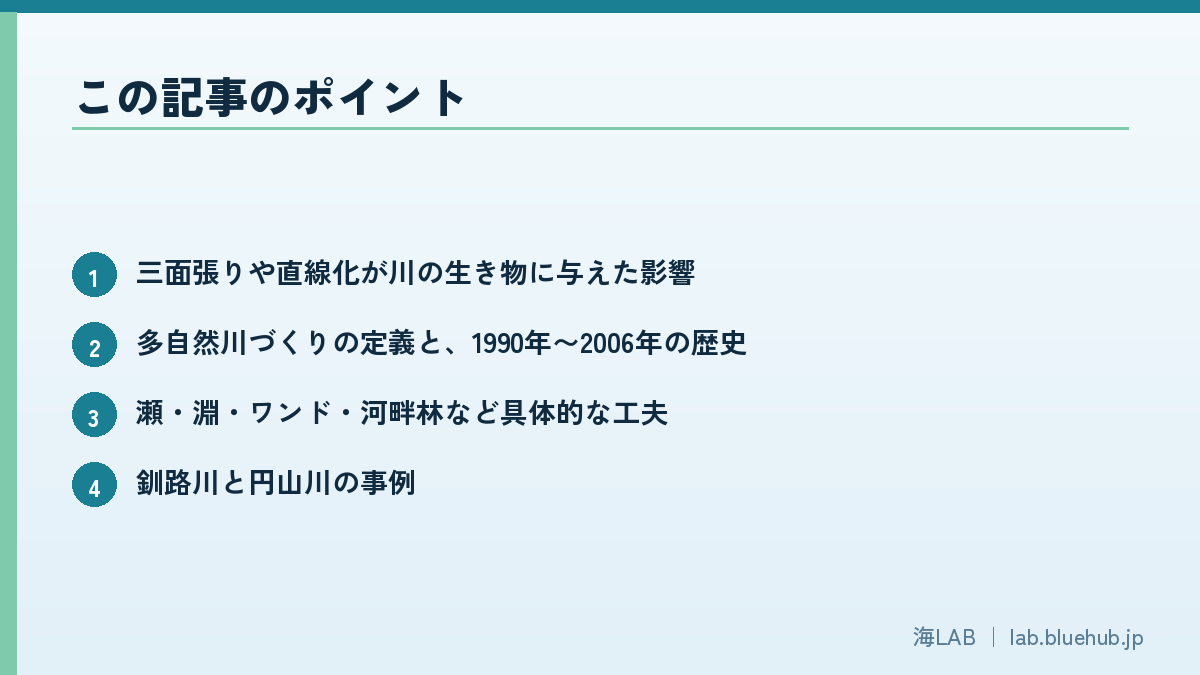 この記事のポイントを箇条書きでまとめた図版