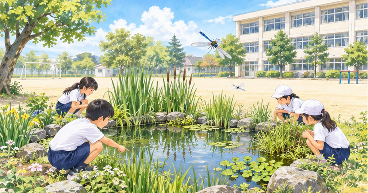 学校ビオトープとは｜校庭の水辺と生きものの記録