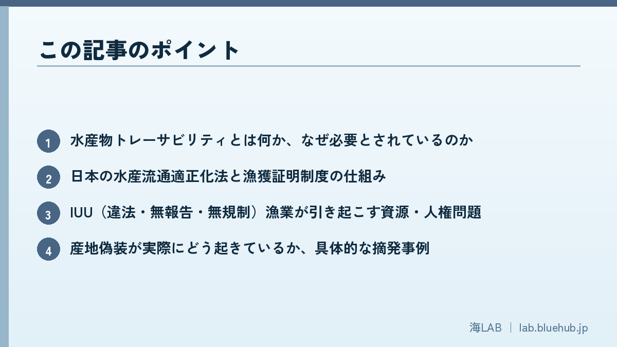 この記事のポイントを箇条書きでまとめた図版