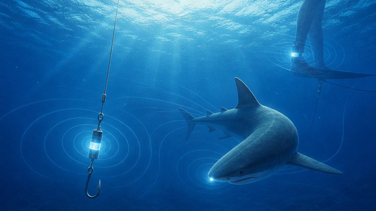 電気を使ったサメ避けや混獲低減の取り組みのイメージ図