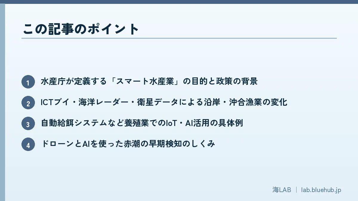 この記事のポイントを箇条書きでまとめた図版