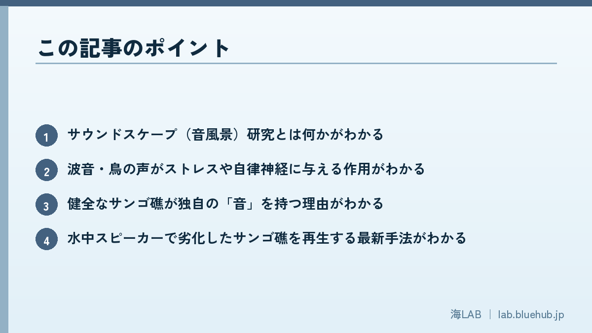 この記事のポイントを箇条書きでまとめた図版