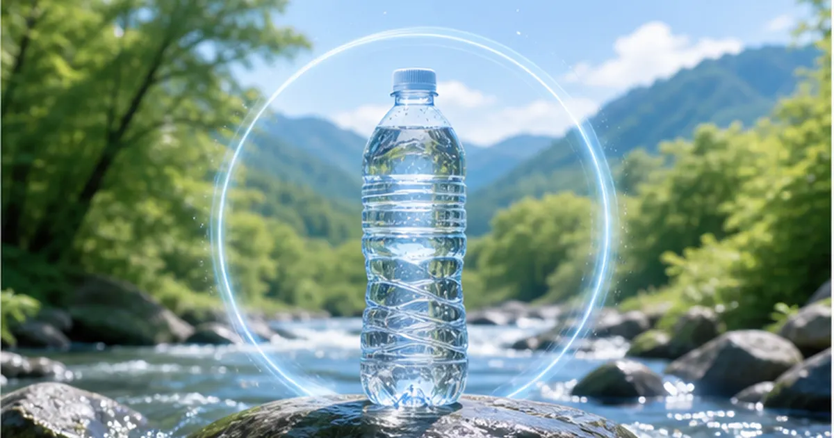 サントリー天然水のペットボトルは何でできている？植物由来30%と100%リサイクルPETの違い