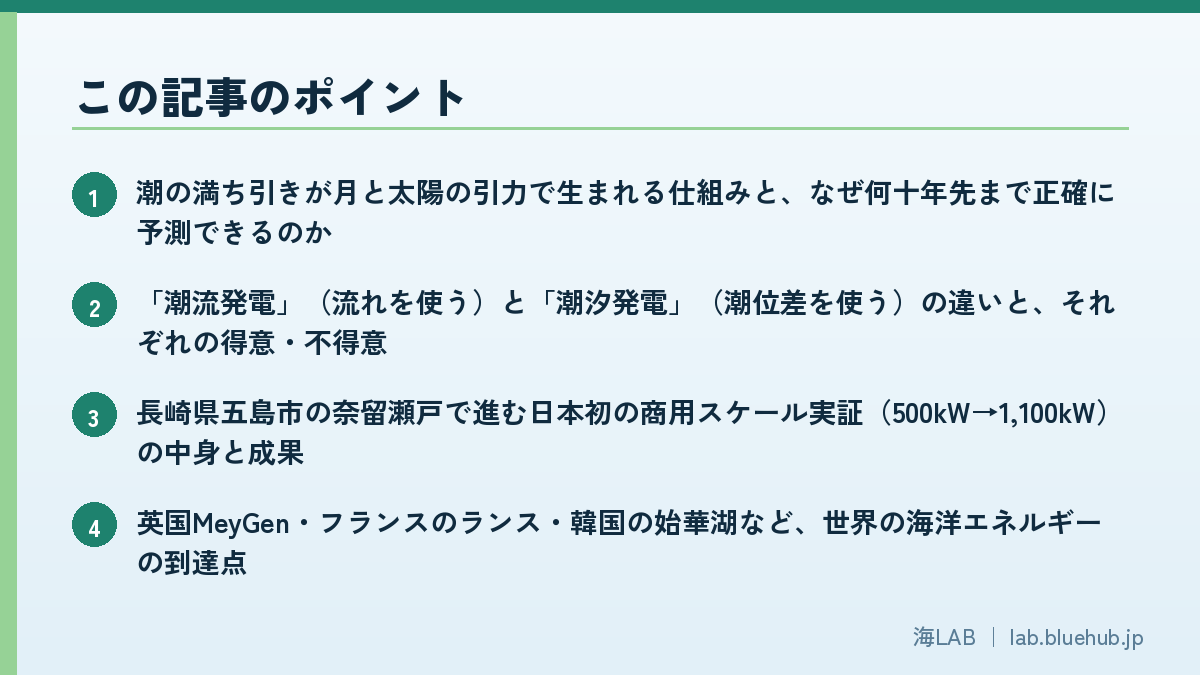 この記事のポイントを箇条書きでまとめた図版
