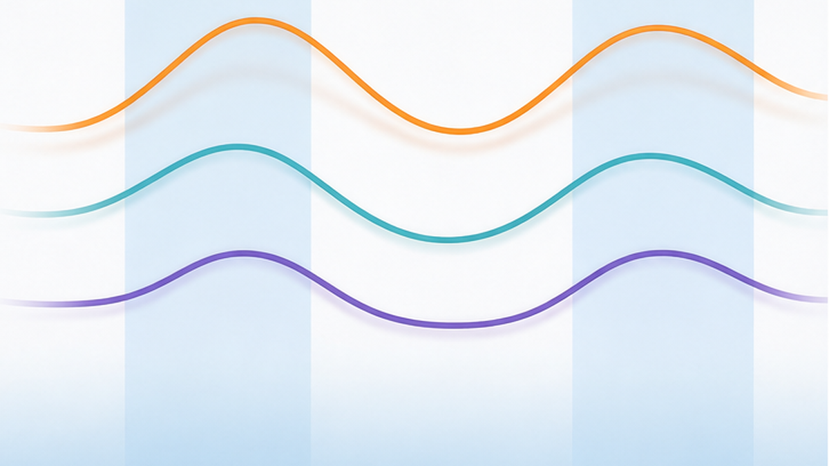 Graph-style diagram showing how water temperature, oxygen and pH in a tide pool vary over the course of a day