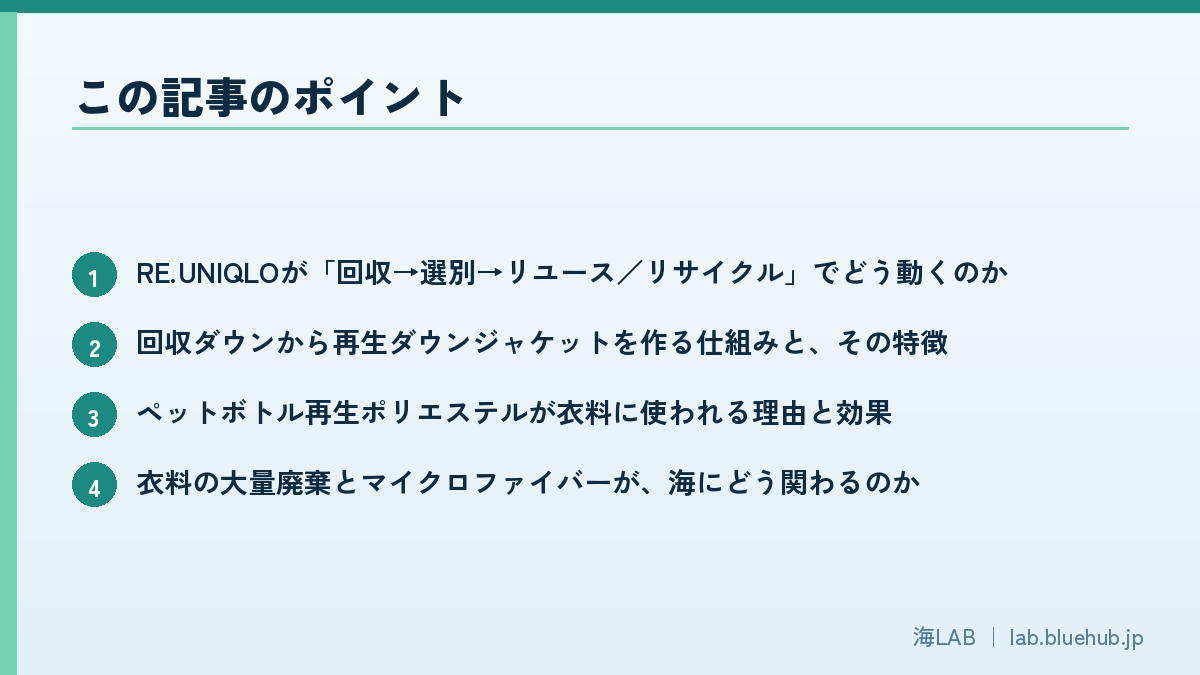この記事のポイントを箇条書きでまとめた図版
